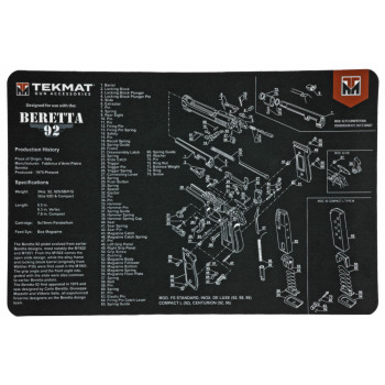 TEKMAT PISTOL MAT BERETTA 92 BLK