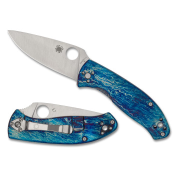 SPYDERCO TENACIOUS TI DISRY BLU/SLV