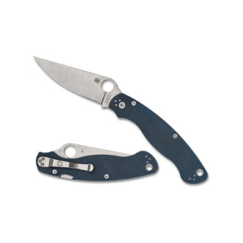 SPYDERCO MILITARY 2 G-10 4" BLUE