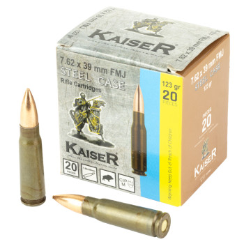 KAISER 7.62X39 123GR FMJ 20/1000