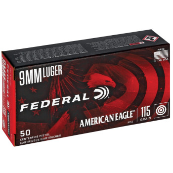 FED AM EAGLE 9MM 115GR FMJ 50/1000