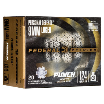 FED PUNCH 9MM 124GR PUNCH JHP 20/200
