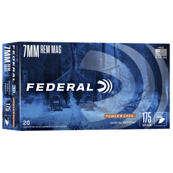 FED PWRSHK 7MM MAG 175GR SP 20/200