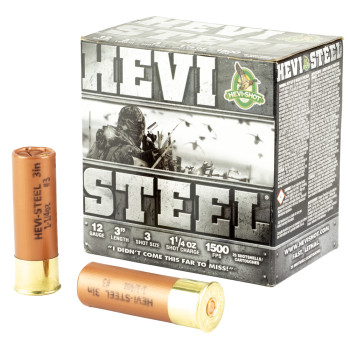 HEVI STEEL 12GA 3" #3 25/250