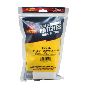 OTIS 2.5" SQ CLEANING PATCHES 100CT